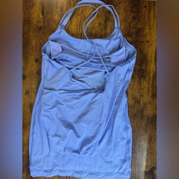 Lululemon Flow & Go Tank Periwinkle with Built-in Bra Size 4 - Picture 6 of 9